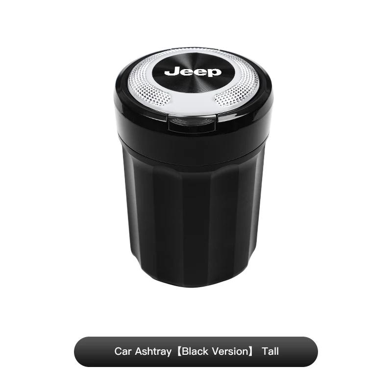 For Jeep Car Ashtray Portable Detachable LED Light For Jeep Wrangler JL JK Renegade Compass Gladiator Cherokee Rubicon Willys