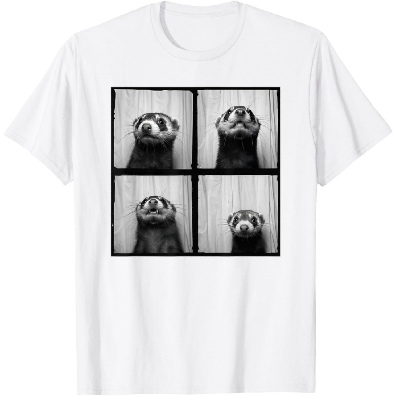 Pet Ferret Face Love Ferrets Funny Ferret 90s Graphic T-Shirt XXXXXL белый
