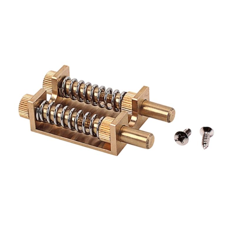 Guitar Brass Tremolo Bridge System Dual-Brass-Rod Trem Stopper Device with Mounting Screws Electric Guitar Accessories