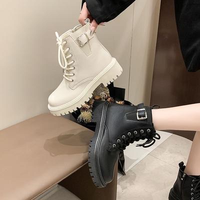 British Martin Boots Women's 2025 Autumn and Winter New Thick-soled Heightening Short Boots Willow Nails Thick Heel Single Boots Women's Boots