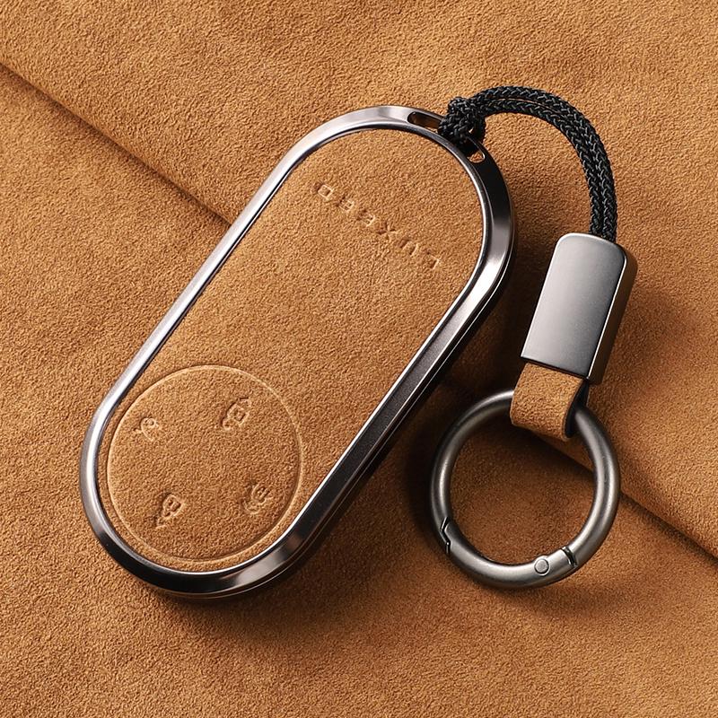 For LUXEED R7 Car Key Case Cover Set Zhijie S7 All-inclusive Flip Fur Hongmeng Zhixing Pure Electric Buckle Suede Case