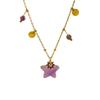 Natural Star Pendant Neck Chain Vintage Women Neck Choker Sweater Chain Star Stone Necklace  Gifts