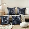 4Pcs Wolf Head Cushion Cover Black White Animal Printed Pillow Case Polyester Home Decor Sofa Living Room Bedroom 2D Flat