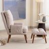 Lounge Chair with Footrest, Backrest Adjustable In 5 Stages, Reclinable, Chair with Side Tray