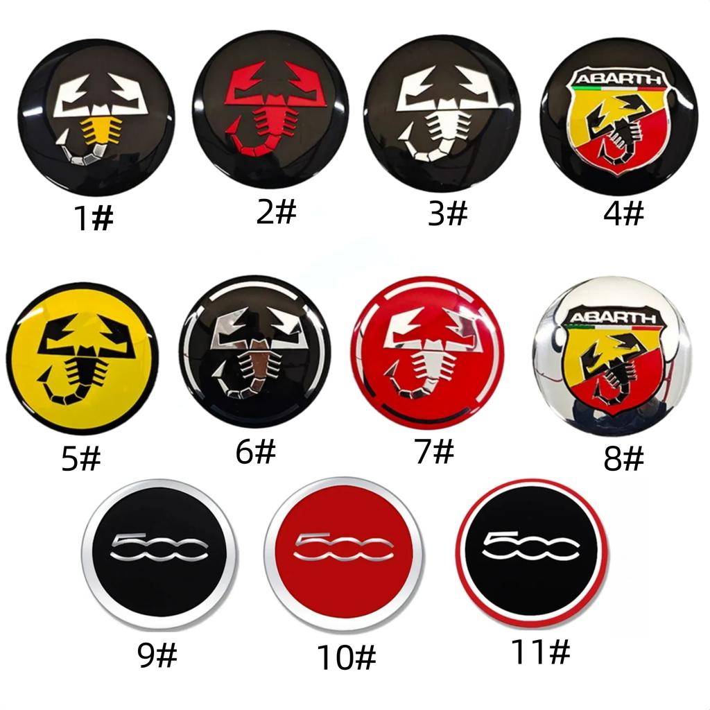 4Pcs 60mm Car Emblem Badge Wheel Center Hub Caps Cover for Abarth 500 595 695 Punto Stilo Palio Bravo Doblo Aegea Strada