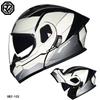 ORZ-103-Motorcycle Helmet with Exposed Face, Men's and Women's Semi Full Helmets, All Season Motorcycle Large Tail Wing