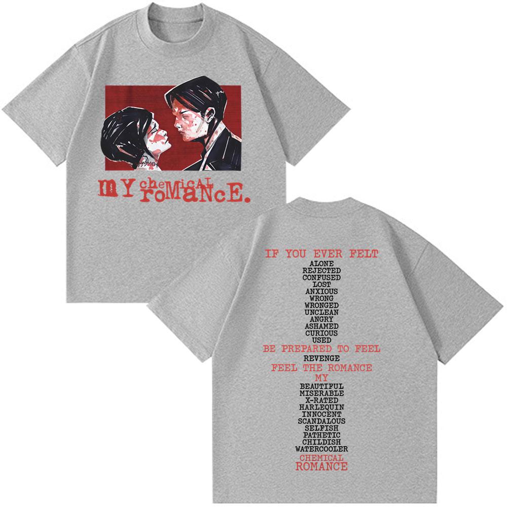 

Rock Band My Chemical Romance T-shirt Couple Style T-shirt Couple Super Loose Summer Print 100% Pure Cotton T-shirt Y2K 4XL