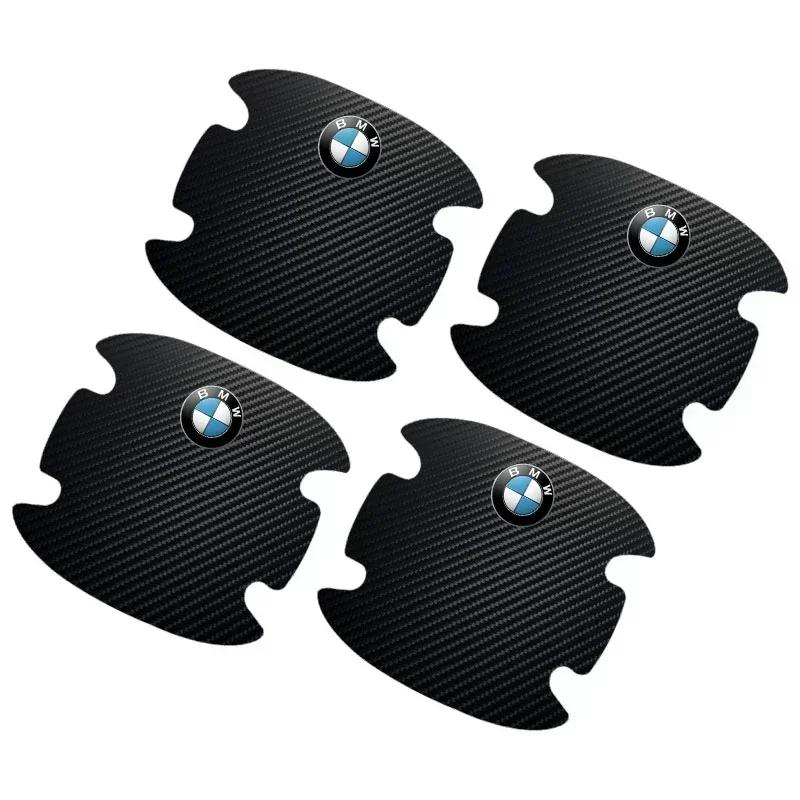 2025 New 4P/Set Car Door Handle Anti-scratch Sticker Carbon Fibre For BMW 320i 325i 320Li 325Li 330Li X7 X3 X4 X5 X6 E39 E60 E61