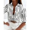 Elegant Ladies Fashion Blouse 2026 Spring & Autumn Digital Chain Printing Shirt Commuter Slim Office Women's Blouse