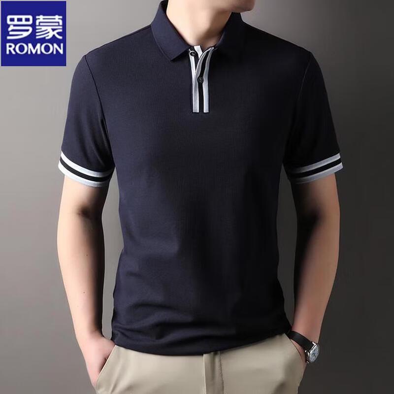 ROMON Men s Summer Cooling Solid Color Polo Shirt EU 38