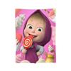 Springtime Cartoon Cute M-Masha And Bear Knitted Blankets Fleece Throw Blankets Bed Sofa Decoration Lightweight Bedspreads,