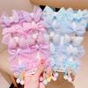 10pcs/set Mesh Bowknot Flower Hair Clips Sweet Cute Children Colorful Hairpin Headwear Hair Accessories