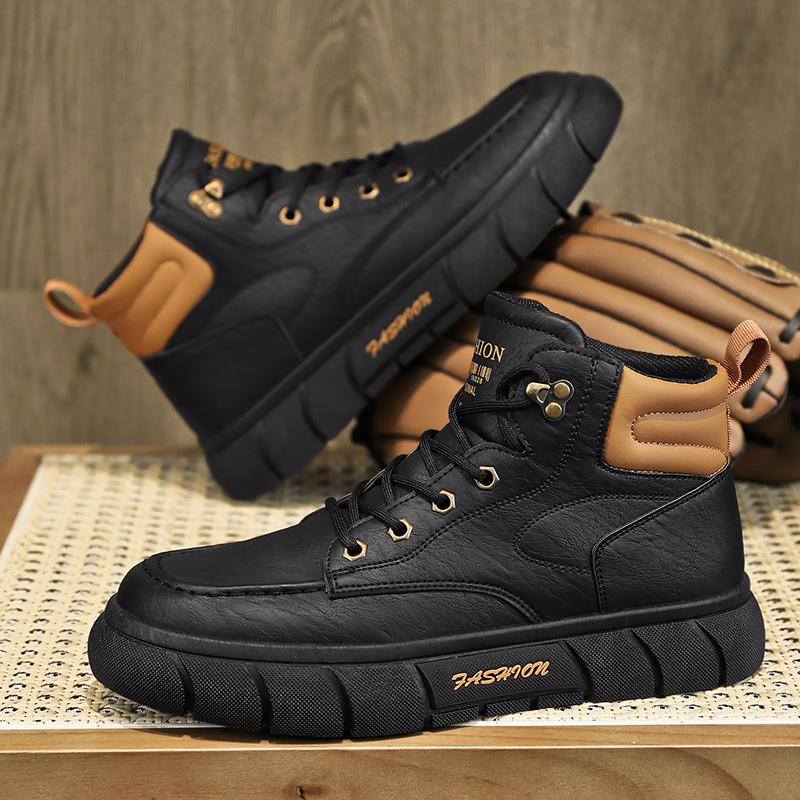 Fashion Men's Shoes Autumn Winter Casual Sports Boot Retro Outdoor Business Platform Popular Fashion Wear-resistant Comfortable Footwear