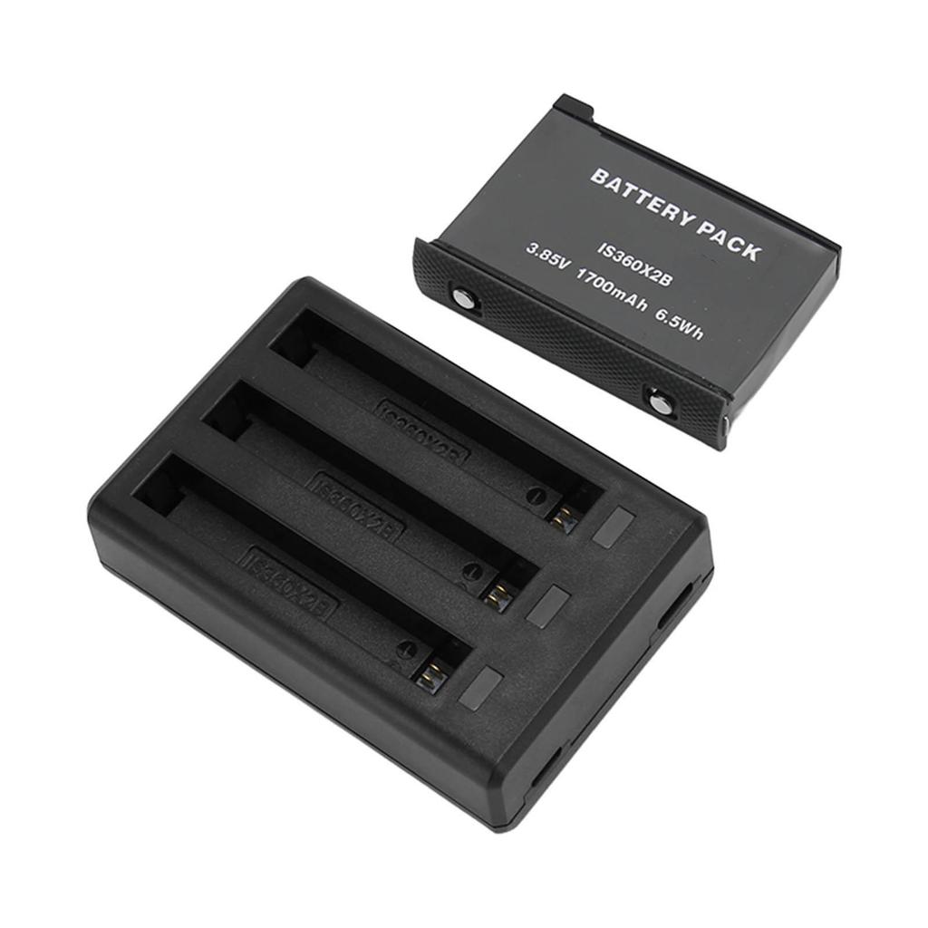 For Insta 360 ONE X2 Battery Charger 3 Channel Fast Charging Battery Charger Hub with Rechargeable Lithium Battery