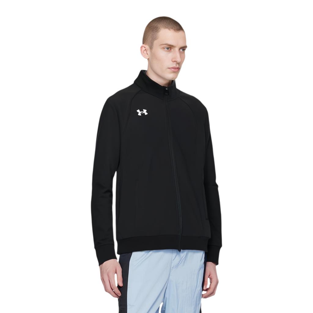 Under Armour Competition Training Knit Sports Stand Collar Logo Jacket Men Jacket Black 21600307-001