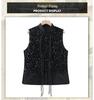 Retro Chinese Style Sequin Velvet Waistcoat with Frog Button