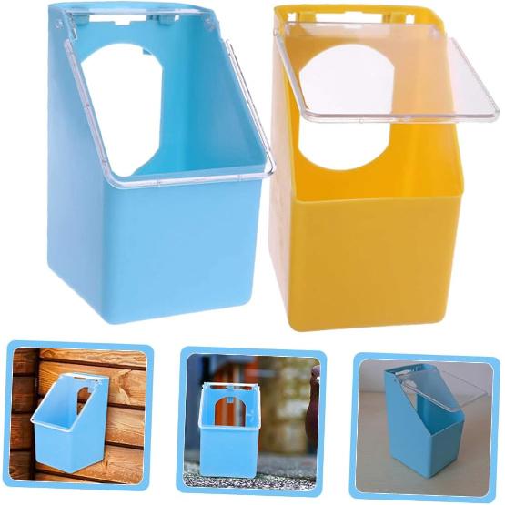 Milisten 4pcs Quail Feeder Bird Feeding Bowl for Pigeons and Pet Birds Hanging Design Washable and Reusable for Bird Cage Supplies and Food