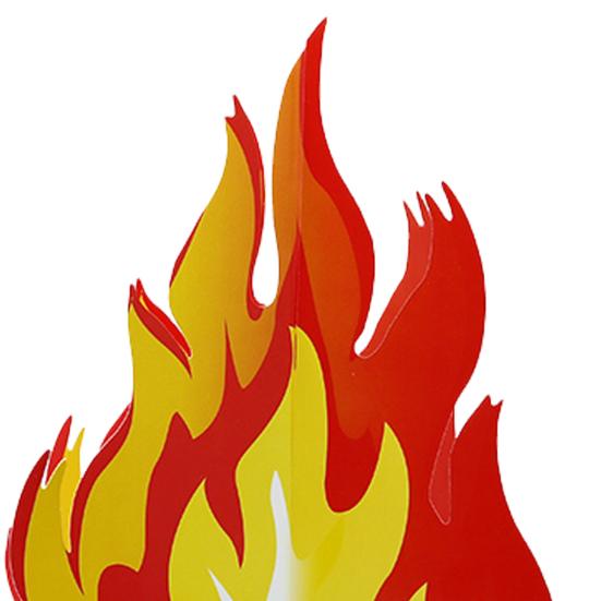 Fake Flame 3D Realistic Art Paper Red Vivid Artificial Safe Campfire for Festival