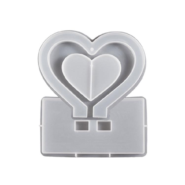 Heart Shape Silicone Mold for DIY Casting Epoxy Mould Resin Photo Frame Molds