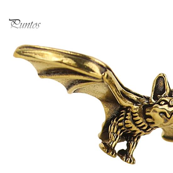 Small Decorative Gift for Friends Brass Bat Figurines, Vintage Copper Flying Statue, Collectible Mini Animal Desktop Decoration Office Ornament, Desk