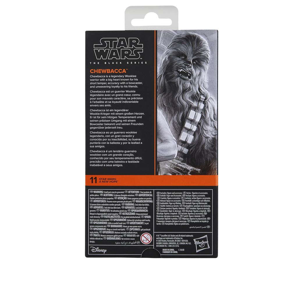 Hasbro Star Wars Black Series Chewbacca, Star Wars: A New Hope Premium Collectible 15cm Action Figure G1562, Authentic
