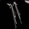Metall Strass Pegasus Stern Quaste Ohrclips - Elegante High-End Ohrringe für Frauen