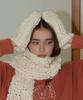 SLOWSLOWLY Sleeve Handmade Crochet Knit Mittens _ Cream
