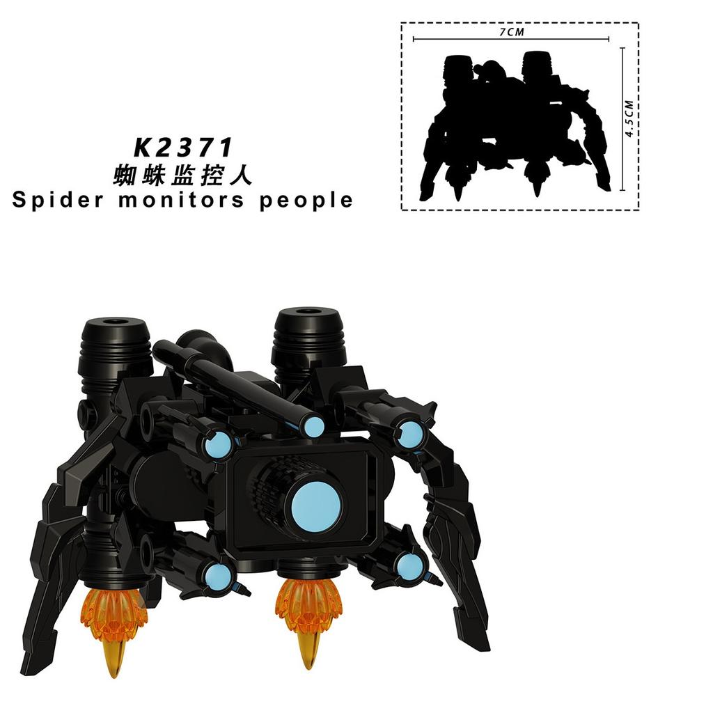 KDL858 Skibidi Toilet Mattoncini Giocattoli con Mini Action Figure