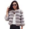 Mink Coat Winter Black White Faux Fur Coat Woman Elegant Fluffy Faux Fur Jacket Top Short Fur Coats Woman Clothing