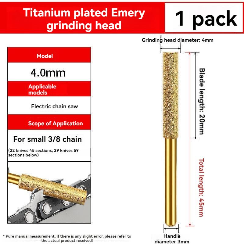 6pcs Diamond Coated Cylindrical Burr Chainsaw Sharpener Stone File Chain Sharpening Carving Grinding Tools Kits 4/4.8/5.5mm