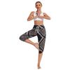 Damen Sommer Locker Retro Bedruckt Siebenhosen Jogginghose Yoga Home Jogginghose Mit Taschen