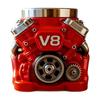 Engine Coffee Mug V8 Engines Stainless Steel Cup Double Wall Insulation Car Mug With Handle Portable Coffee Travel Mug