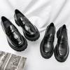 FashionFashion Casual New Designer Platform Shoes for Men Spring Autumn Cow Leather Loafers Male Increase Black Men's Shoes
