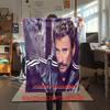 French legendary rock singer and actor Johnny Hallyday blanket soft home furnishing nap decoration four seasons warm Sherpa blanket U17