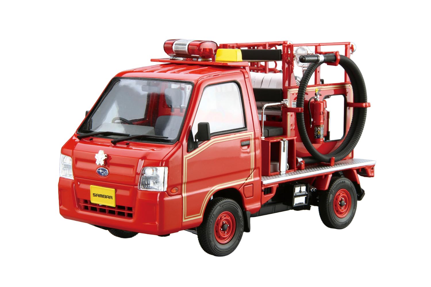 

Aoshima Bunka Kyozai The Model Car Subaru TT2 Sambar Fire Engine Plastic Model (AOSHIMA) 1/24 11