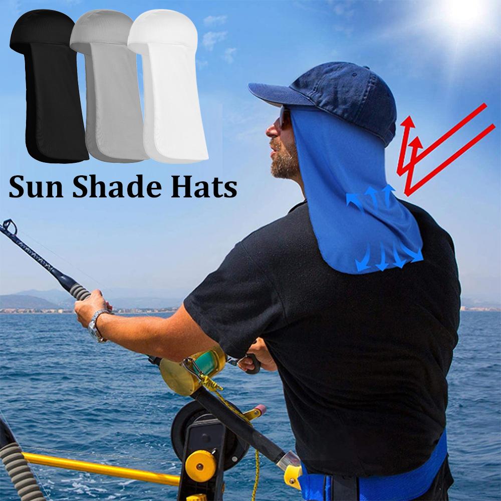 Sun Shade Cap Hat Outdoor UV Protection Cooling Fishing Cycling Caps Summer Neck Protector Hat for Men Women Sports Wide Brim