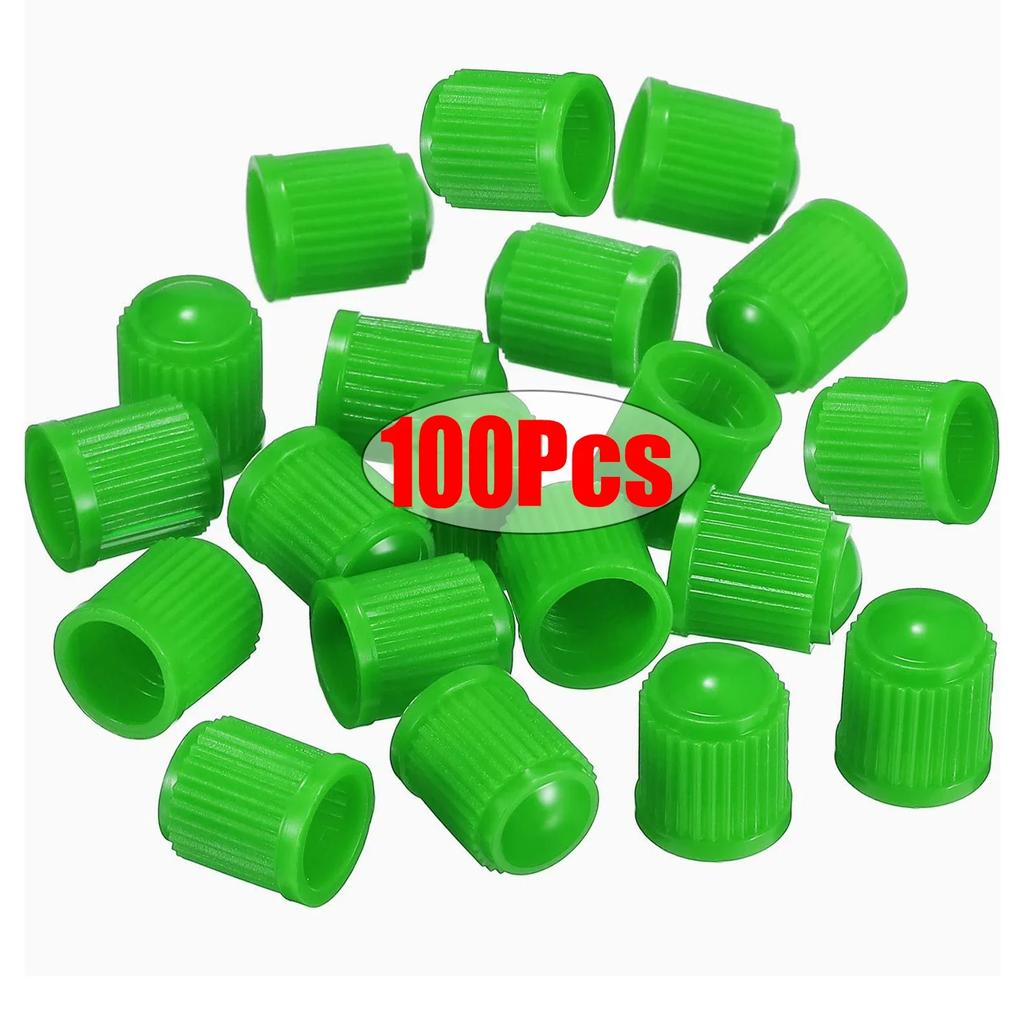 Car Tire Valve Caps 100 Pcs Motorcycle Bicycle Tyre Valve Caps Plastic Tire Stem Dust Cover Tire Stem Valve Caps Car Accessories