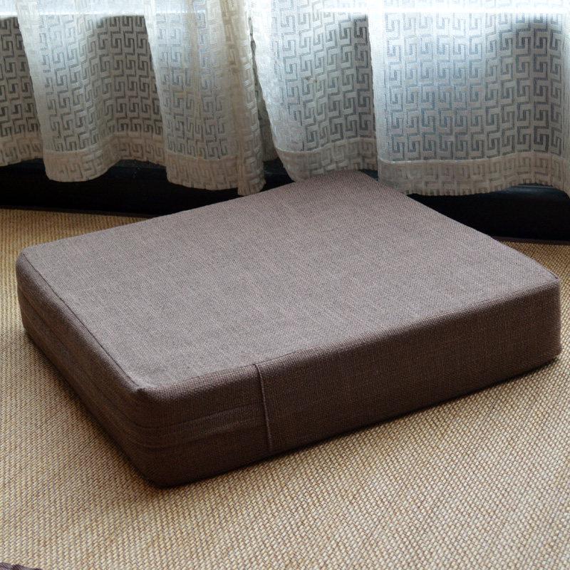 Washable Thickened Four Seasons Japanese Tatami Square Seat Cushion for Floor and Coffee Table.