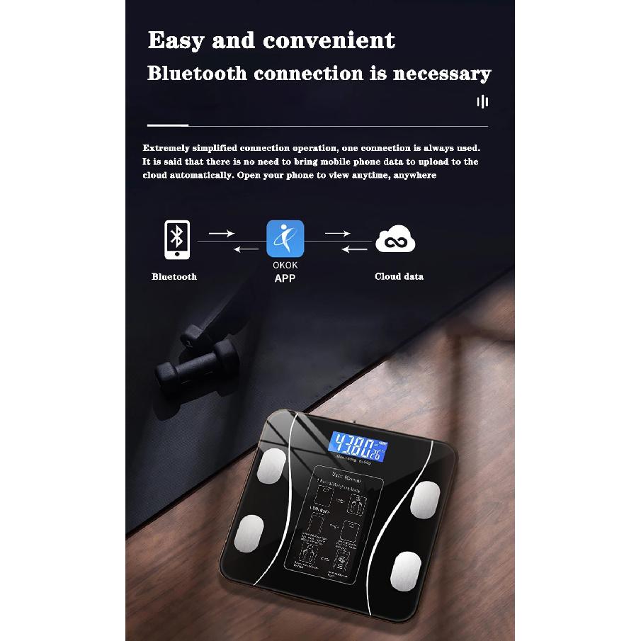 Body Fat Scale Smart Wireless Digital Bathroom Weight Scale Body Composition Analyzer With Smartphone App Bluetooth-compatible