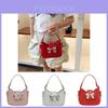 Fashionable Pu Leather Shoulder Bag For Girls Stylish Mini Chain Handbag With Bowknot
