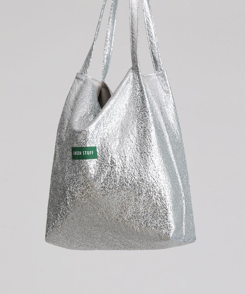 Green Stuff Effortlessly Boxy Shopper Bag 53 Sunlight Texture - Silver