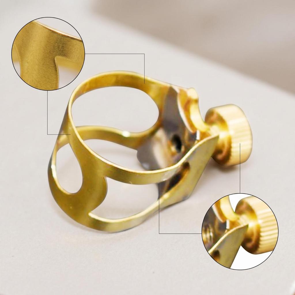 Liguature pour saxophone alto Pince métallique pour saxophone pour saxophonistes, Performance, Répétition,