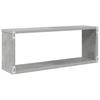Vidaxl Półki Ścienne Kostki 4 Szt., Szarość Betonu, 60X15X23 Cm