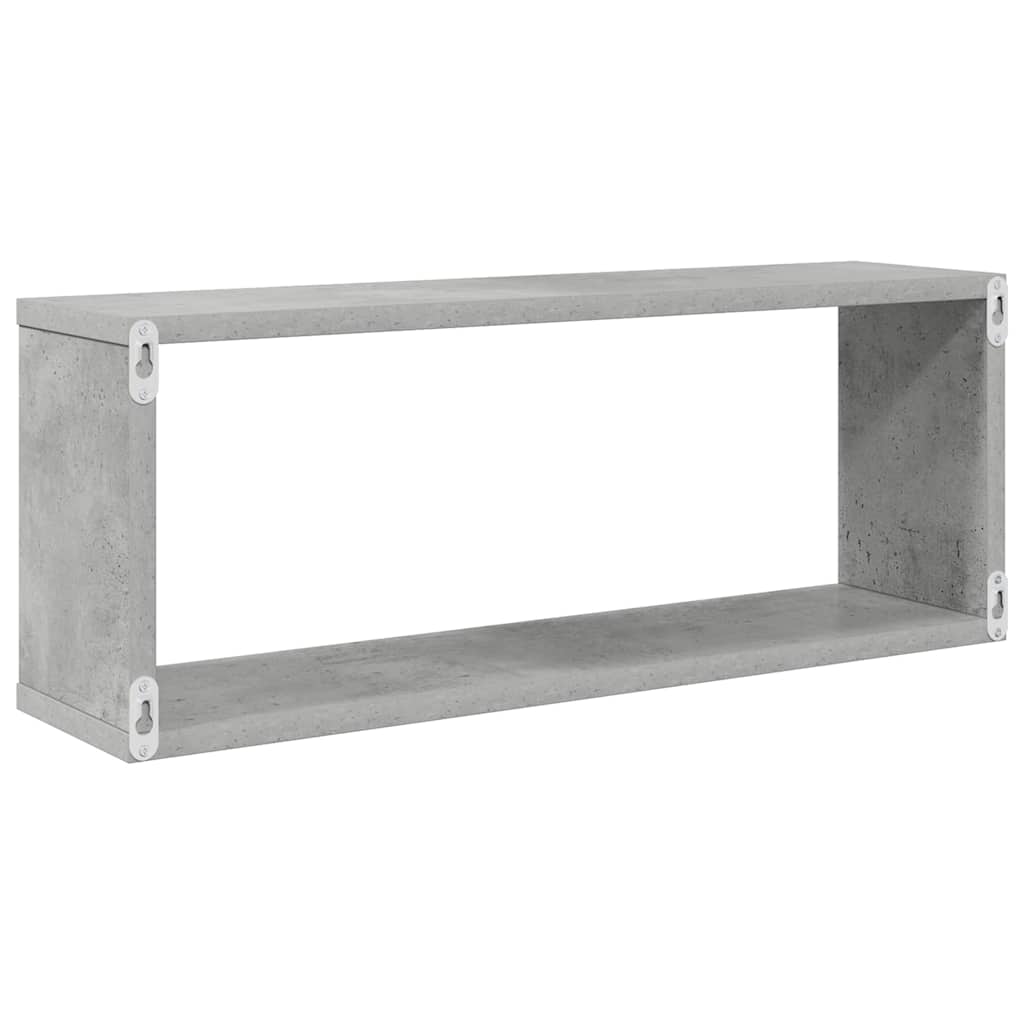 Vidaxl Półki Ścienne Kostki 4 Szt., Szarość Betonu, 60X15X23 Cm