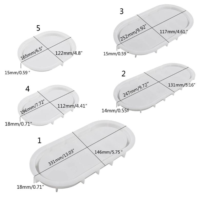 Stampo in Silicone per Sottobicchiere Ovale Stampo per Posacenere Fai da Te Stampo per Vassoio in Cemento e Gesso Stampo per Colata in Resina Epossidica Sottobicchiere Stampi Artigianato Decorazione per la Casa