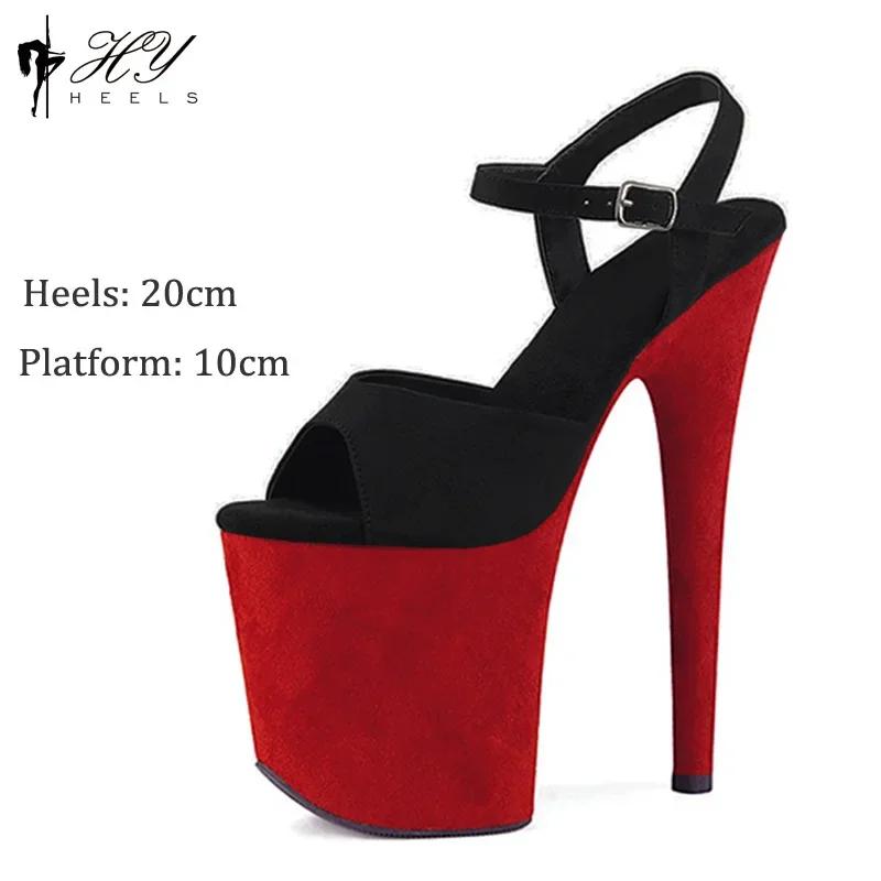 20cm Sexy Model Runway Shoes Performance Dress Wedding Banquet Super High Heels Sandals Sexy Fashion High Heels Shoes