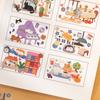 2sheets Kawaii Cat Daily Cartoon Die Cutting Stickers DIY Diary Phone Case Scrapbook Aesthetics Stationery Stickers