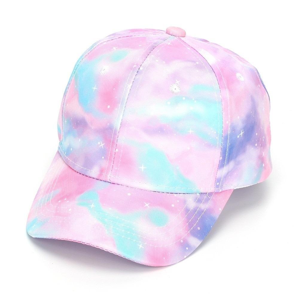Duck Tongue Design Peaked Cap Tie-dye Print Visor Cap Kids Baseball Cap  For Children Girls