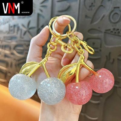 Kersen Glitter Sleutelhanger Tas Charm - Trendy Accessoire & Klein Cadeau