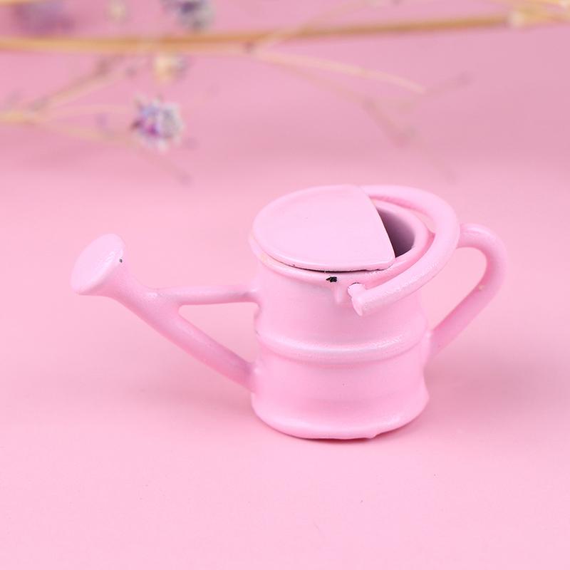 1/12 Metal Watering Can Buckets Garden Miniature Decoration For Children Kids Dolls Acces Dollhouse Miniature Furniture Toys